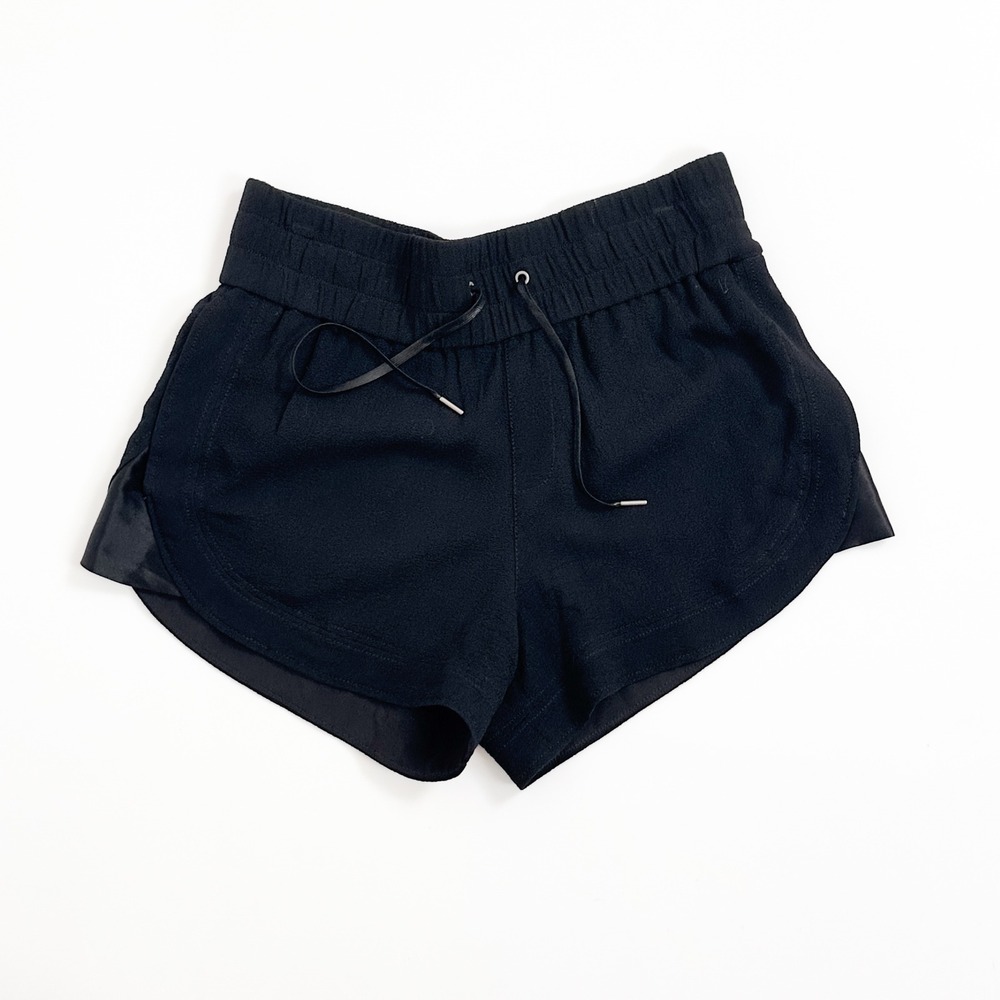 Helmut Lang Blaze Black Mini Drawstring Shorts‎ - Small